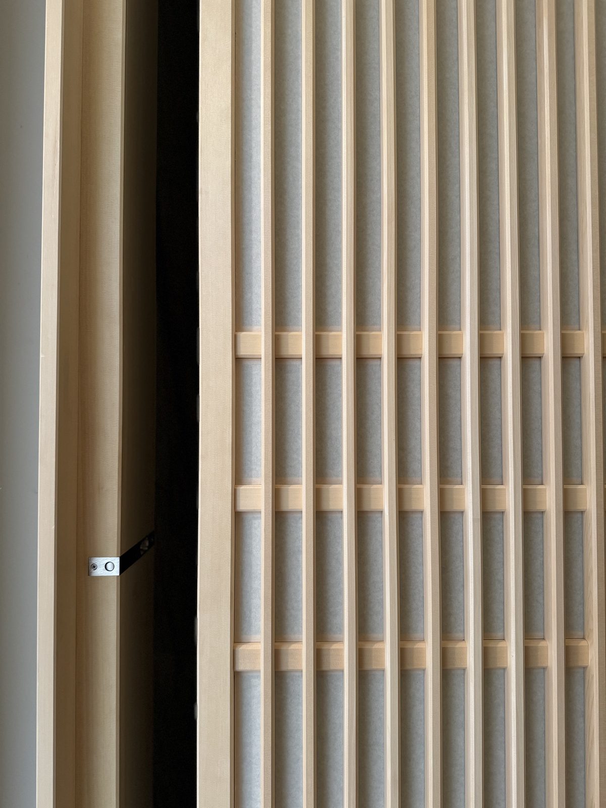 Shoji screen, hand-cut joinery in cypress